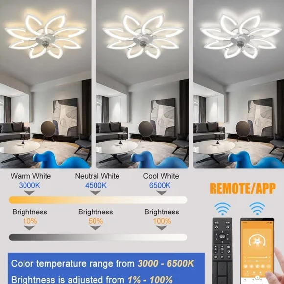 Flower Ceiling Light and Fan - Picture 10 of 11